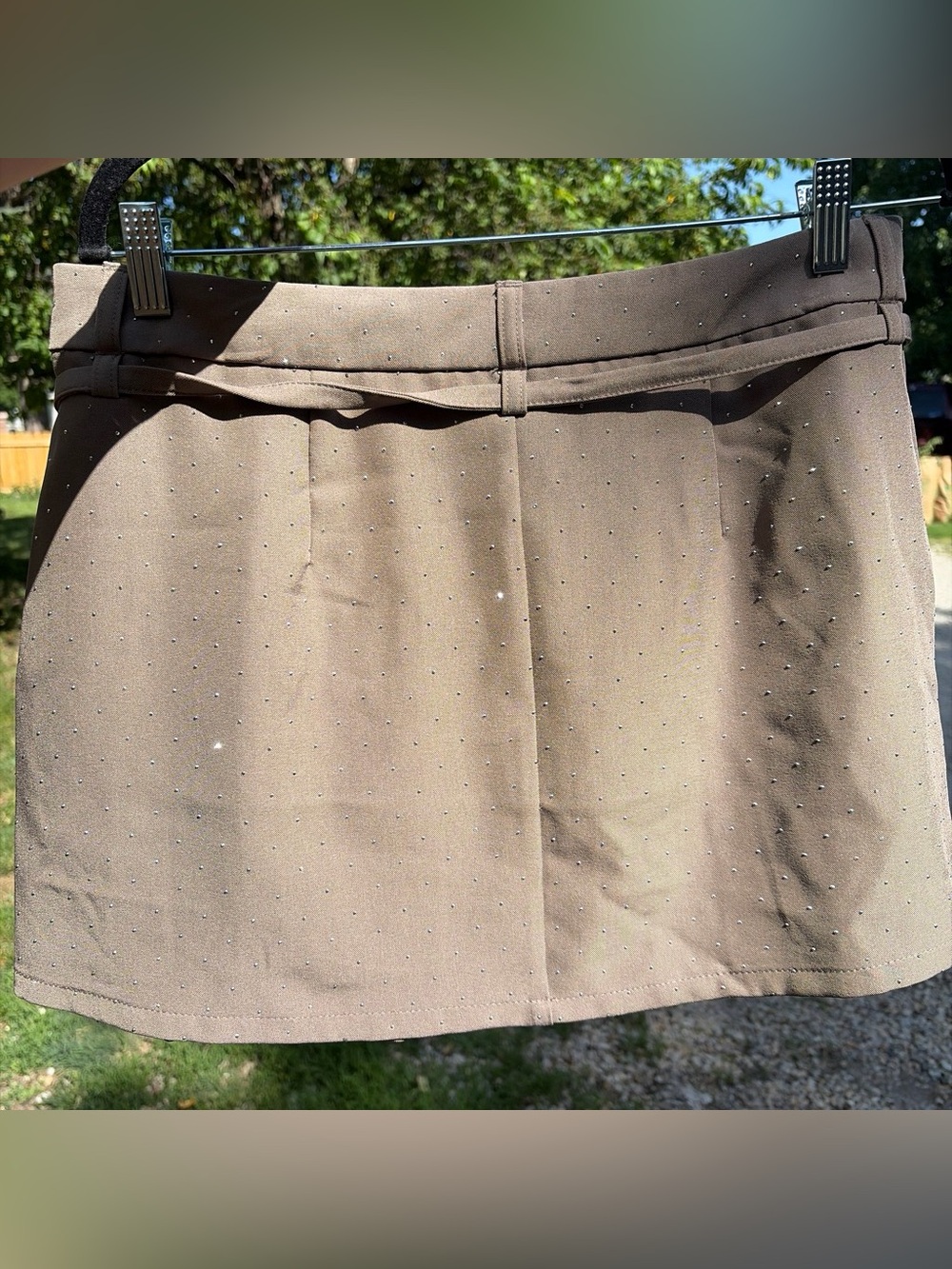 Studded Pleated Mini Skirt - Picture 3 of 4